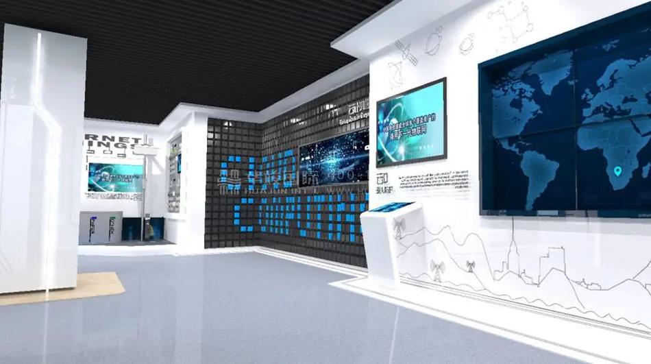 智啟未來 經(jīng)典藍(lán)白與多媒體交融的城市智慧展廳設(shè)計(jì)